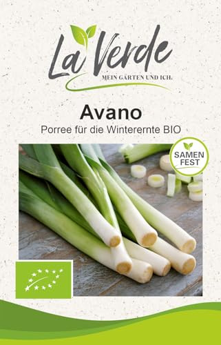 La Verde MEIN GARTEN UND ICH. Avano BIO Porree Samen für ca. 150 Pflanzen, robuster Winterporree, Saatgut ohne Gentechnik