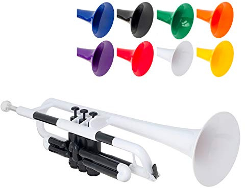 pTrumpet 700631 Trompete mit Tasche und Mundstück weiß