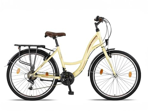Licorne Bike Stella Premium City Bike in 20,24,26,28 Fahrrad für Mädchen, Jungen, Herren und Damen 21 Gang-Schaltung (6 Gang bei 20 Zoll) Hollandfahrrad Citybike