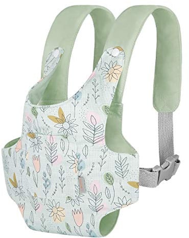 GAGAKU Puppentrage Puppenzubehör Babypuppentrage Kuscheltierträger mit verstellbaren Trägern für Kinder - Grün (Sonnenblume)