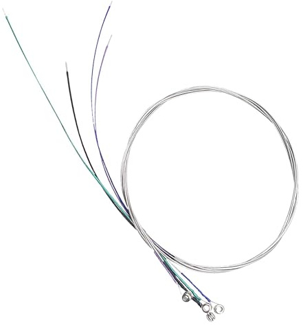 GjnjfdF Saiten für Bratscheninstrument, Ersatzsaiten für Bratsche | 4X Bratschensaiten, kompletter Satz, Silber-Nickel-Chrom-Saiten,Präzise passende, verstärkte Bratschen-Ersatzsaiten für