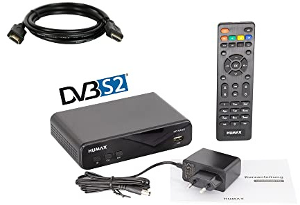 HUMAX HD Nano Digitaler HD Satelliten Receiver mit vorinstallierter Senderliste inkl. HDMI Kabel und Fernbedienung, HDMI- und SCART-Anschluss, Dolby Digital-Ausgang für beeindruckendes Musikerlebnis