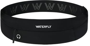 WATERFLY Laufgürtel für Handy Lauftasche Jogging: Handytasche Joggen Herren Damen Gürteltasche zum Laufen Fitness Sport Running Belt Laufgurt Passend für Smartphones Verschiedener Modelle und Größen