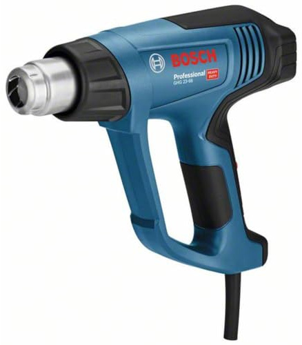 Bosch Professional Heißluftgebläse GHG 23-66 (Leistung 2300 Watt, Temperaturbereich 50-650 °C, Display, inkl. 2 Düsen, Tragetasche)