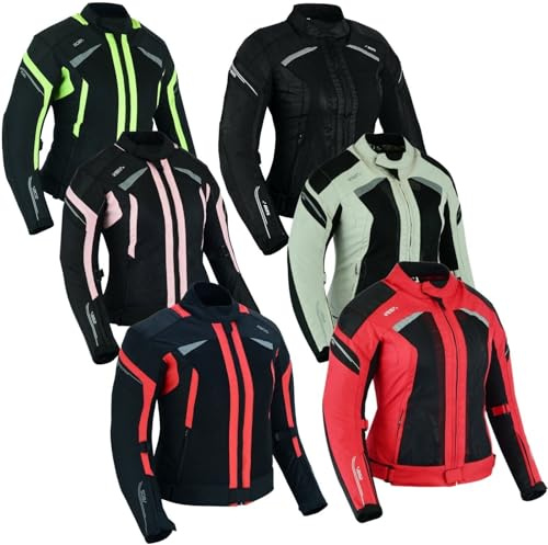 Motorrad Jacke Damen Sommer – Protektorenjacke Belüftet & SicherLuftige Damen Motorradjacke mit Protektoren – Atmungsaktiv & Stylisch (DE/NL/SE/PL, Alphanumerisch, M, Regular, Regular, GREEN)