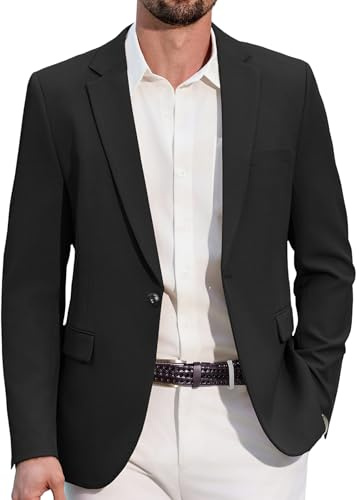 COOFANDY Sakko Herren Sportlich Freizeit Blazer Jackett 1 Knopf Sportsakko | S-4XL, Ein Knopf Blazer, Anzugjacke für Männer, Blazer Jackett, Freizeit Sakko, Business Casual