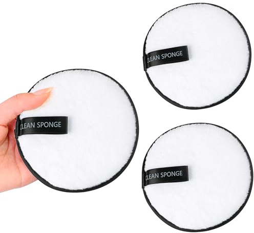 TRIXES wiederverwendbare Mikrofaser-Abschminkpads im 3er-Pack – Weiß