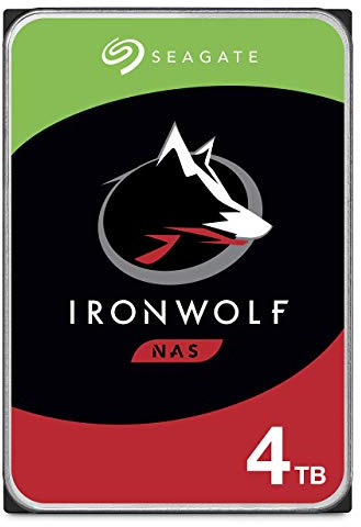 Seagate IronWolf, NAS interne Festplatte 4TB HDD, 3.5 Zoll, 5900 U/Min, CMR, 64 MB Cache, SATA 6GB/s, silber, inkl. 3 Jahre Rescue Service, ST4000VN008