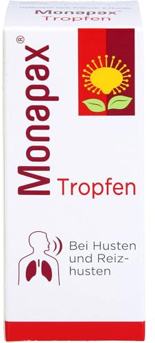 Monapax Tropfen bei Husten und Reizhusten | Pflanzlicher Erkältungstropfen für Erwachsene und Kinder ab 3 Monaten | 20 ml