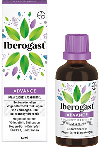 Iberogast ADVANCE | Nr. 1 bei verschiedenen Magen-Darm-Beschwerden: Blähungen, Sodbrennen, Übelkeit, Völlegefühl | regelmäßige Beschwerden | 50ml