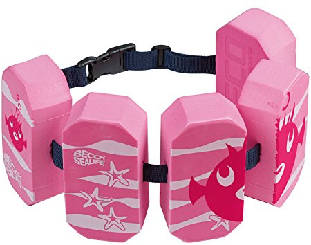 BECO Schwimmgürtel Kinder 3-6 Jahre, einstellbare Schwimmhilfe für Kinder mit 5 Blockelementen & Sicherheitsverschluss, Schwimmtrainer geeignet für 19-30 kg, Farbe: Pink