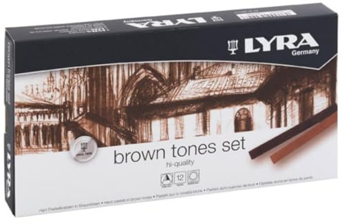Lyra 5641121 Tones Pastellkreiden, braun, 17,4 x 9,0 x 2,0 cm
