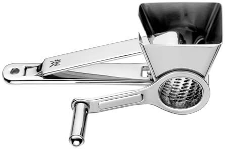 WMF Gourmet Parmesanreibe Kurbel 18 cm, Parmesanmühle, Käsereibe mit Kurbel, Edelstahl, spülmaschinengeeignet