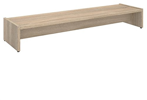 CARO-Möbel Monitorständer Zoom, Sonoma Eiche – Bildschirmerhöhung 100cm für 2 Monitore, ergonomischer Schreibtischaufsatz, Organizer für Schreibtisch