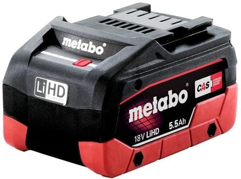 Metabo LiHD Akkupack 18V 5,5Ah AIR COOLED Werkzeug-Akku Schwarz/Rot