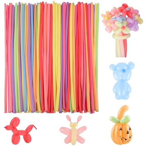 100 Stück Modellierballons, 30cm Luftballons Lang Bunte Ballons Modeling Balloons für DIY Party Hochzeiten Geburtstag Dekoration