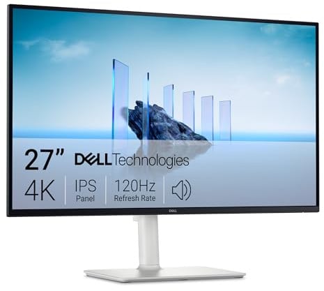 Dell 27 Plus Monitor - S2725QS, 4K UHD (3840x2160), 120Hz, IPS, 4ms, AMD FreeSync Premium, 99% sRGB, Höhenverstellbar, Eingebaute Lautsprecher, DisplayPort, 2 HDMI, 3 Jahre Garantie