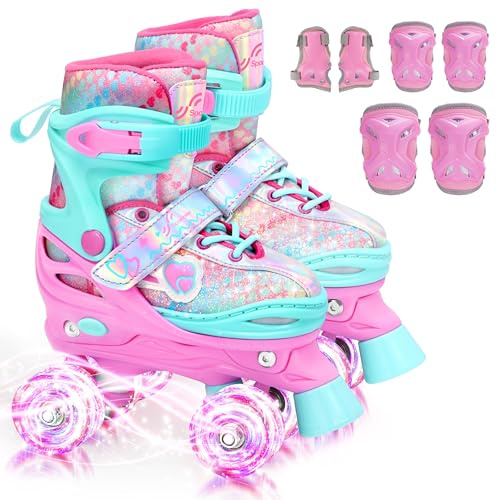 Rollschuhe Kinder Mädchen EU 23-36 Roller Skates 4 Größenverstellbar