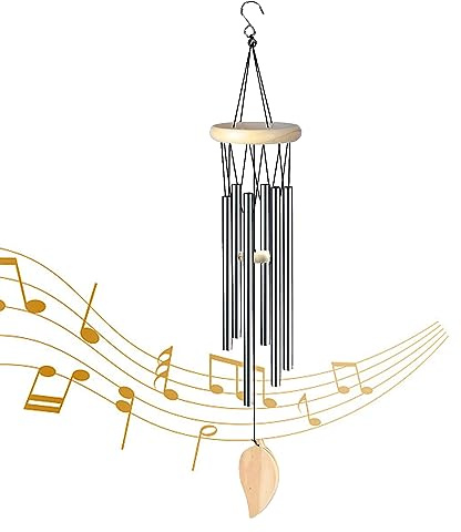 70 cm Windspiel aus Holz, dekorative Windleitungen, Aluminiumwindspiele, Windspiel für Garten, Hof, Balkon