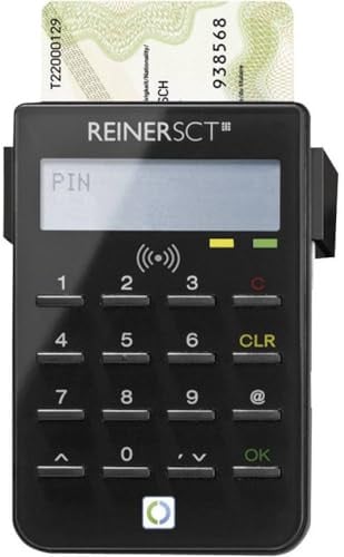 REINER SCT cyberJack RFID standard I Chipkartenleser für RFID-Chipkarten I Kartenlesegerät für den neuen Personalausweis & Online-Banking I Card Reader & TAN-Generator I eID Lesegerät