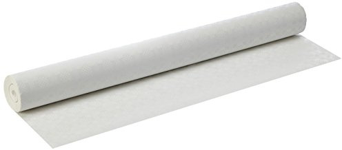 Papstar Tischtuchrolle / Papiertischtuch weiß (1 Rolle) mit Damastprägung, 50 x 1 m, robust, umweltfreundlich, für Gastronomie, Feste oder Haushalt, #12542