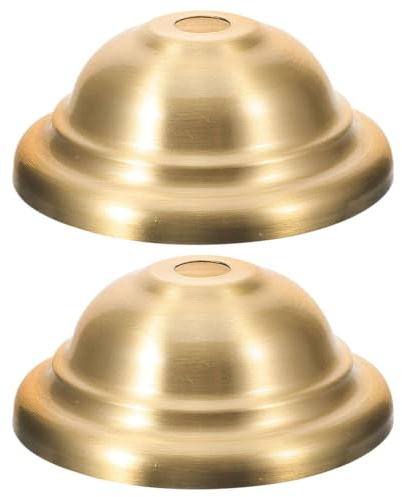 HOMSFOU Kronleuchtersockel Aus Messing Für Pendelleuchten Große Deckenb | Messing, Golden Finish, 7.00 X 7.00 X 2.80 cm, Stabile Installation, Vintage-Look