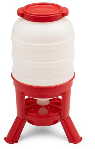 Agrarzone Hühner Futterspender 40 Liter - robuster Hühner Futterautomat mit Füßen - hohe Kapazität, ideal für Geflügel - Hühnerfutter Spender reduziert Futterverlust