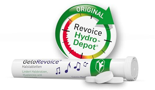 GeloRevoice Halstabletten Cassis-Menthol: Lindert Halskratzen, Hustenreiz und Heiserkeit, lang anhaltende Linderung auch bei Halsschmerzen, Schluckbeschwerden und Räusperzwang, 20 Stk