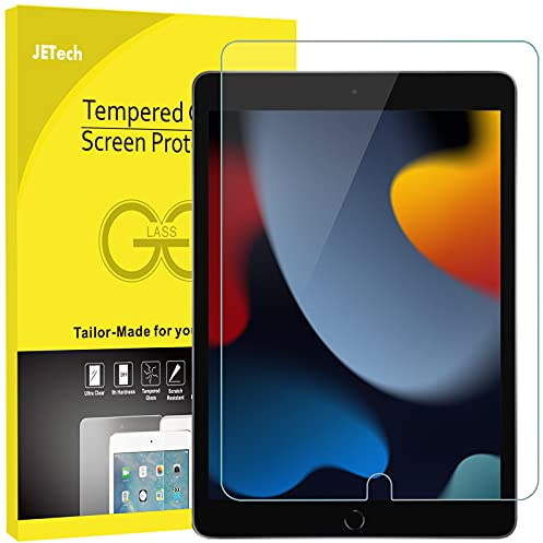 JETech Schutzfolie für iPad 9./8./7. Gen 10,2, 1 Stück | Für iPad 10,2 (2021/2020/2019), HD Klar, Kratzfestes Gehärtetes Glas Displayschutz