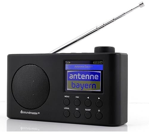 Soundmaster IR6500SW Internetradio DAB+ UKW Radio Bluetooth UPnP Netzwerkplayer tragbares Radio mit Akku 2.200 mAh wiederaufladbar Farbdisplay
