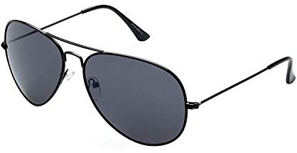 Alpland Pilotenbrille Cop - Modell - MAGNUM BLACK - XXL Gläser in Tropfenform - Sonnenbrille