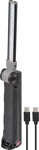 Brennenstuhl Akku LED Arbeitsleuchte SANSA 401 A, 400+70lm, Magnet | LED Werkstattlampe mit Akku, max. 80h Leuchtdauer, zusammenklappbar auf Taschenformat, inkl. USB C Ladekabel