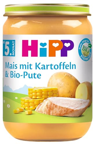 Hipp Mais mit Kartoffelpüree und Bio-Pute, 6er Pack (6 x 190g)