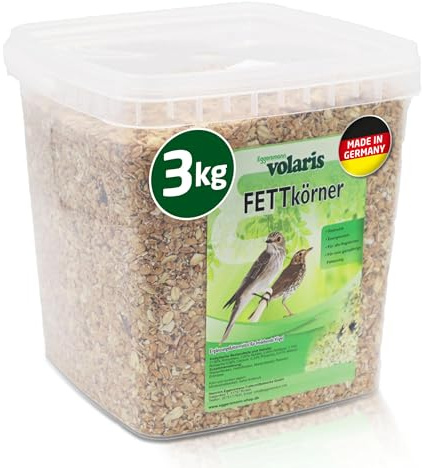 Eggersmann volaris Vogelfutter Wildvögel ganzjährig 3 kg [Fettkörner] Wildvogelfutter für das ganze Jahr | Fettreiches Streufutter für alle Vogelarten