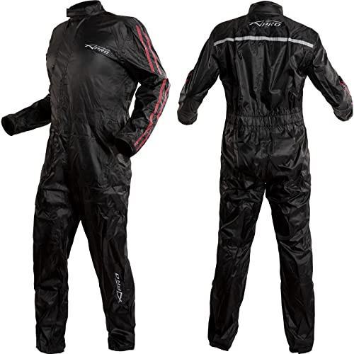A-Pro Regenkombi Regenjacke Regenanzug Regenhose Motorrad Wasserdicht Rot XXL