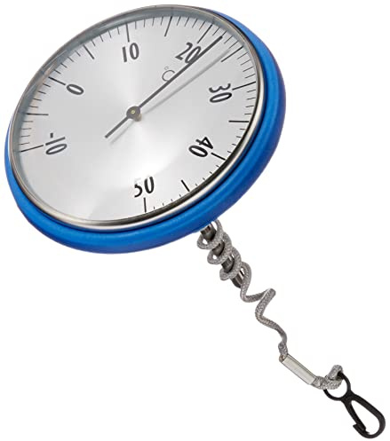 TFA Dostmann Analoges Schwimmbadthermometer, geeignet für Schwimmbad und Teich, rostfrei, bequemes Ablesen, blau