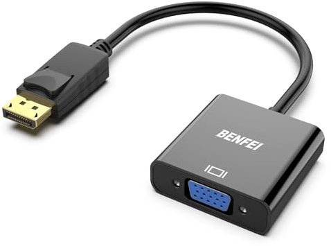 BENFEI DisplayPort auf VGA, Unidirektional DisplayPort DP Computor zu VGA Monitor Adapter 1080P (Stecker auf Buchse), kompatibel für Lenovo Dell ASUS