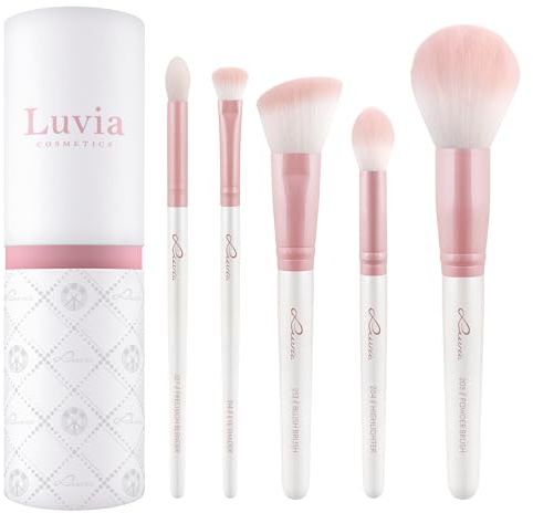 Make-Up Pinselset Luvia, Daily Essentials Brush Set, Puder- Und Augenpinsel Im Set, 5 Vegane Kosmetikpinsel
