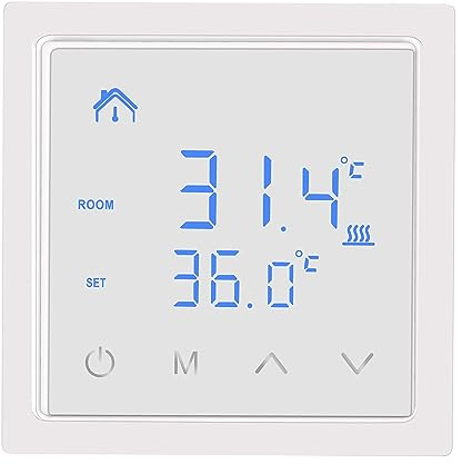 Weytoll Smart Thermostat 16A - Digitales Unterputz Raumthermostat Für Wasser Fußbodenheizung und Wandheizung - Temperaturregler Wandthermostat