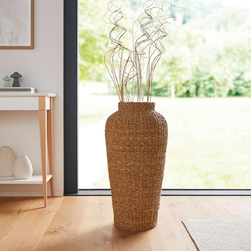 FRANK FLECHTWAREN Deko-Bodenvase Seegras, Nicht zum Befüllen mit Wasser geeignet Maße: Ø 35 x 70 cm