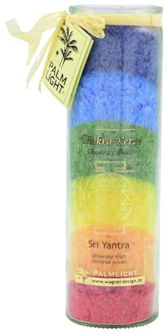 Palm Light Chakra Kerze, Bunt