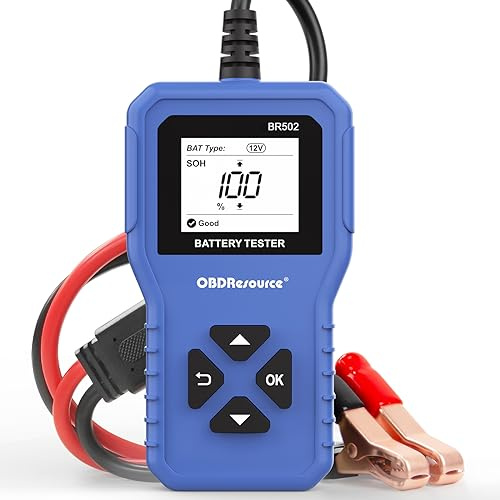 Autobatterie Tester 6V 12V 24V,BM550 100-2000CCA Batterietester Kfz | Digitaler Batterie- und Ladesystemtester, Scan-Analysegerät für Lichtmaschine, Kompatibel mit PKW, LKW, ATV, SUV, Boot