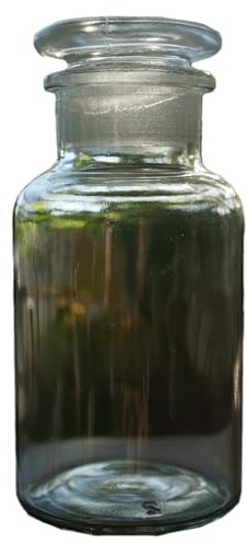 Generisch Apothekerflasche 250 ml, Weithals, Weißglas (6er Pack)