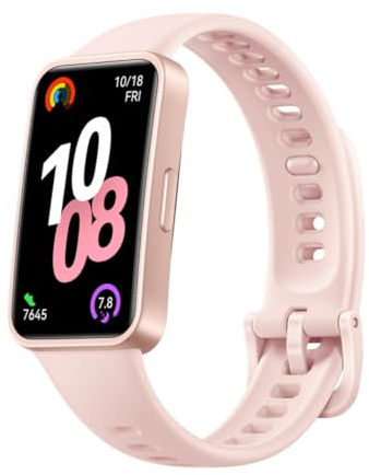 HUAWEI Band 10, Schlankes Gehäuse aus Polymermaterialien, Tragekomfortarmband, Professionelle Schlafanalyse, KI-gestütztes Fitness-Tracking, Schnelles Aufladen, Kompatibel mit Android & iOS, Rosé