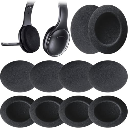 10 Stück Kopfhörer Ohrpolster aus Schaumstoff (55 mm) als Ersatz für Sony, Sennheiser, Philips, Panasonic RP-HT21 und AKG Kopfhörer - optimale Passgenauigkeit.