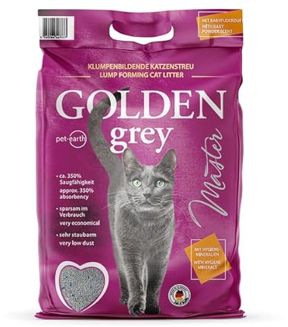 Golden Grey Master 2x14kg Babypuderduft + Silikat für Katzenbesitzer, Deutschland - Katzenstreu