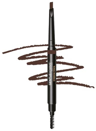 Gentlehomme Herren Augenbrauenstift Wasserfest 2-in-1 Wasserfester Augenbrauenpinsel für Männer, Ultradünn & Präzise (Dark Brown)