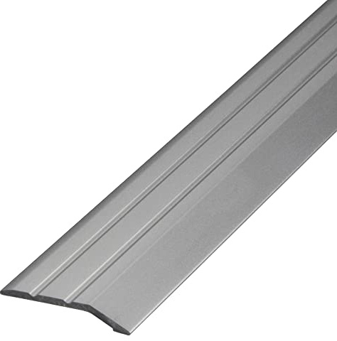 Gedotec Übergangsleiste höhenausgleich Silber selbstklebend | 1Stück Abschlussprofil Alu 1000 mm | Dehnungsfugenprofil Boden-Leiste höhen-ausgleich 2-5mm | Übergangsschiene ohne bohren, 100 cm (1m)