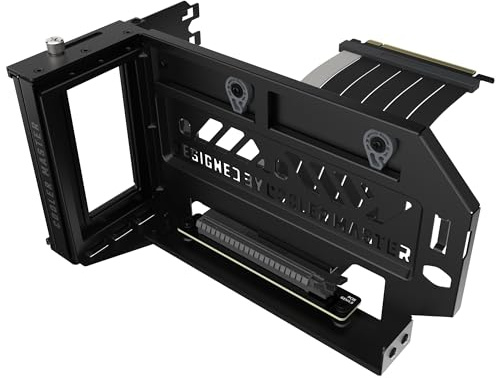 Cooler Master Vertical GPU Holder Kit V3 – Für E-ATX/ATX/mATX PC-Gehäuse & PCI-E 4.0-Geräte, anpassbare modulare Grafikkartenunterstützung, dicke SGCC-Stahlhalterung, inkl. 165mm Riser-Kabel – Schwarz
