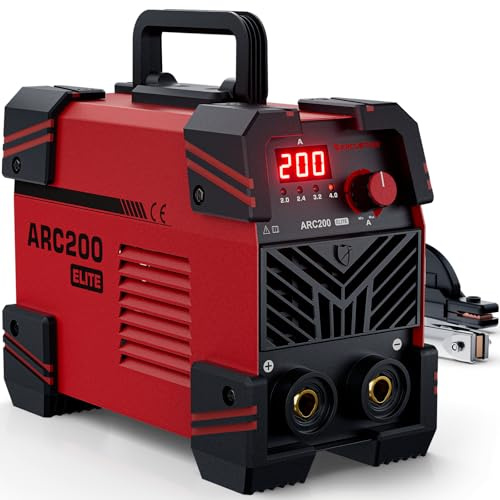 ARCCAPTAIN ARC200 Elektroden Schweißgerät, 200A IGBT DC MMA Inverter-Schweißgerät mit robustem Eckschutz, Heißstart, Anti-Stick, Arc-force